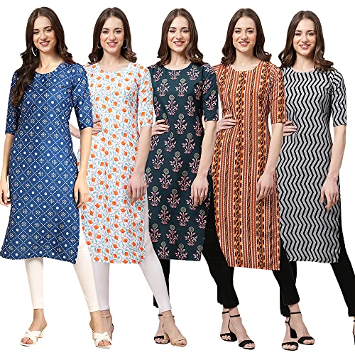 Image of Pinkmint Women's Crepe Regular Kurta
