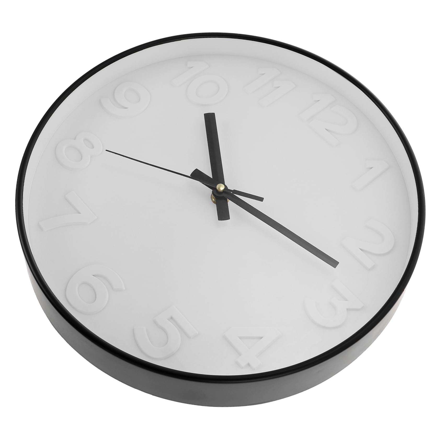 Horloge murale salon 30 cm rétro noir et blanc silencieuse