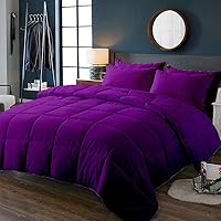 Vista 4 de Edredón de cama de tamaño grande para todas las estaciones, relleno de edredón acolchado alternativo con pestañas de esquina, cálido para invierno