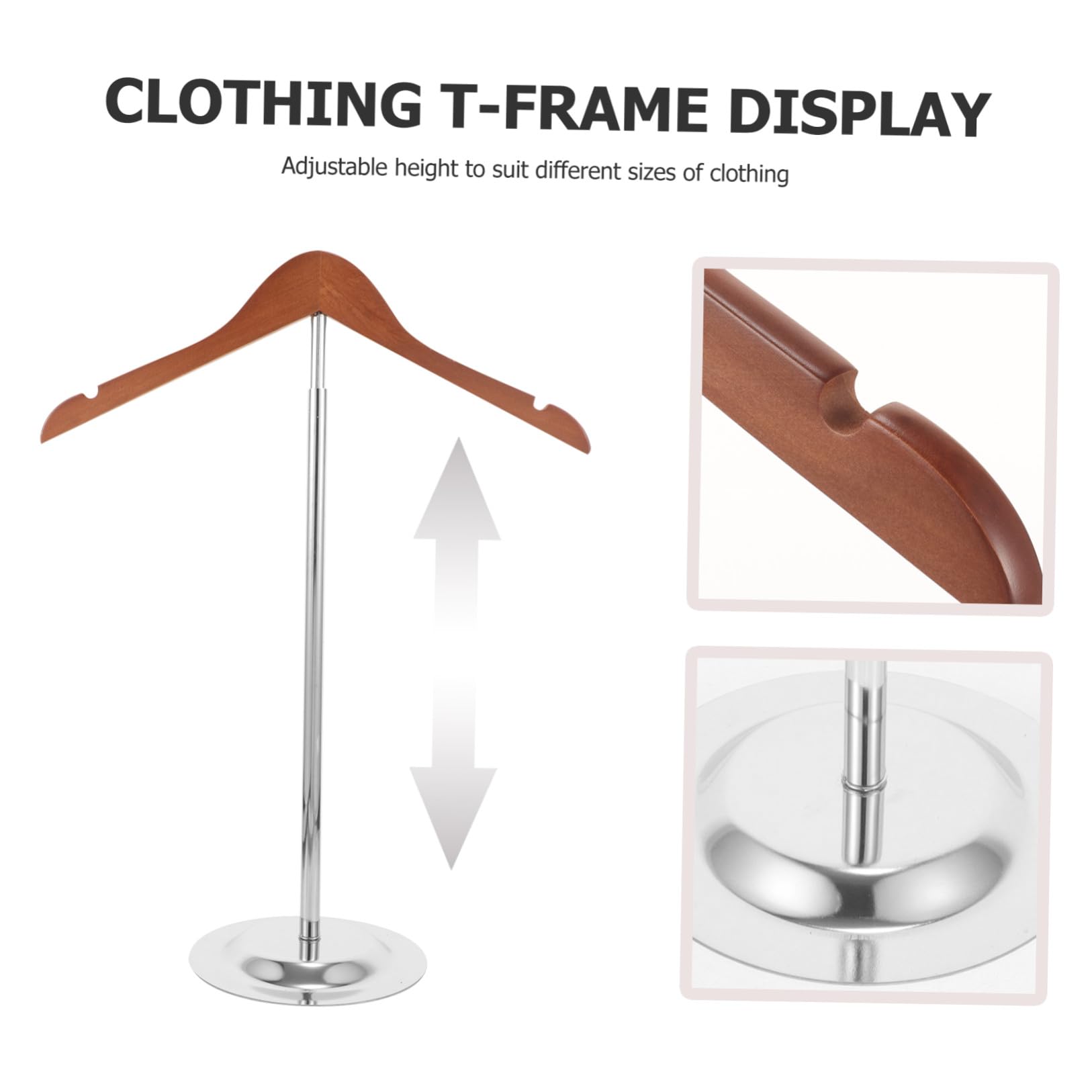 STOBAZA Verstellbarer Kleiderständer für Damen Moderner T shirt Präsentationsständer Vielseitiges Kleidung Display Rack für Einzelhandel Platzsparend Einfache Montage