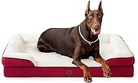 Vista 50 de EHEYCIGA Camas ortopédicas para perros extra grandes, cama impermeable de espuma viscoelástica XXL para mascotas con laterales, fondo antideslizante