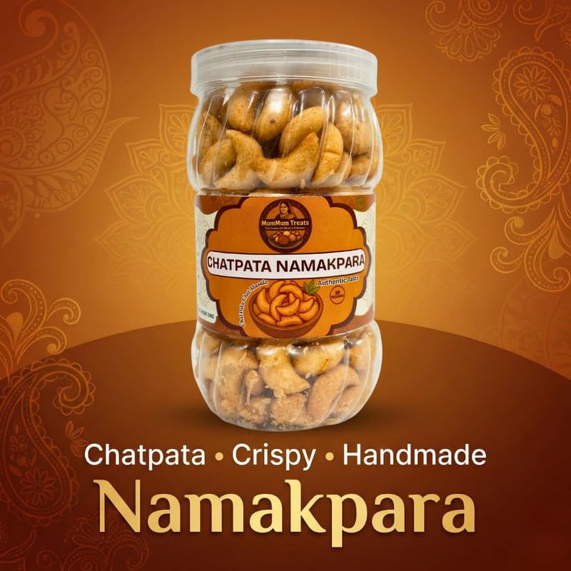 Image of MumMum Treats Chatpata Namakpara 300g | Crispy Spicy Namkeen | Traditional Indian Snack for Tea Time