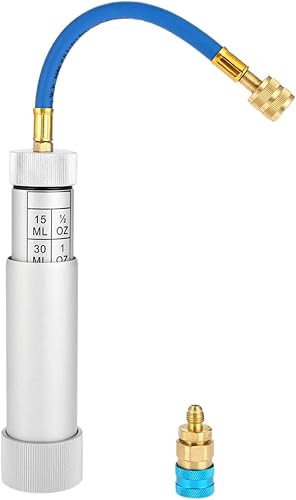 Aupoko Inyector de aceite y tinte de CA con acoplador rápido a presión, 2 onzas de giro manual tipo tornillo fluorescentes colorantes UV