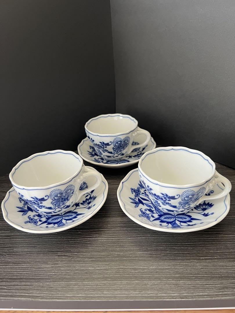 Amazon | カールスバード ブルーオニオン デミタスカップソーサー 3客  