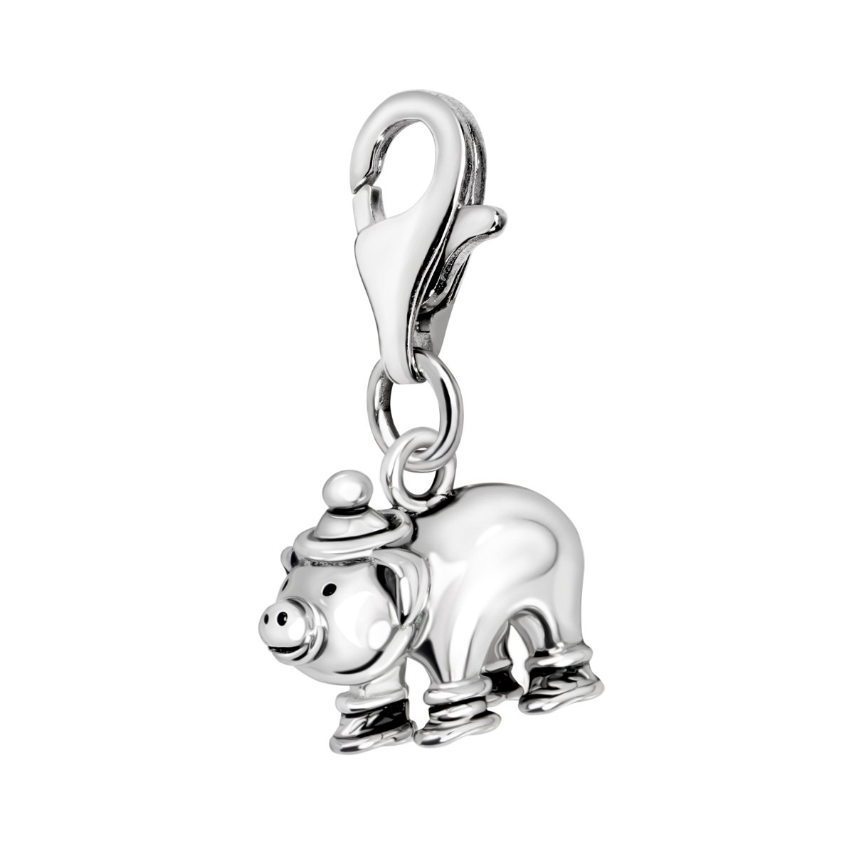 Quiges Charm con Cierre en Argent 925 Genial para Pulseras