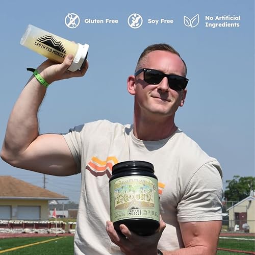 Miniatura 3 de Earth Fed Muscle Common Ground - Proteína vegana en polvo, proteína a base de plantas con sal rosa del Himalaya y aceite MCT, sin soja, sin gluten,