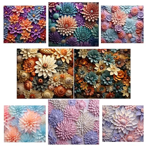 3D Floral 20oz Tumbler Sublimation Prints Ready To Press