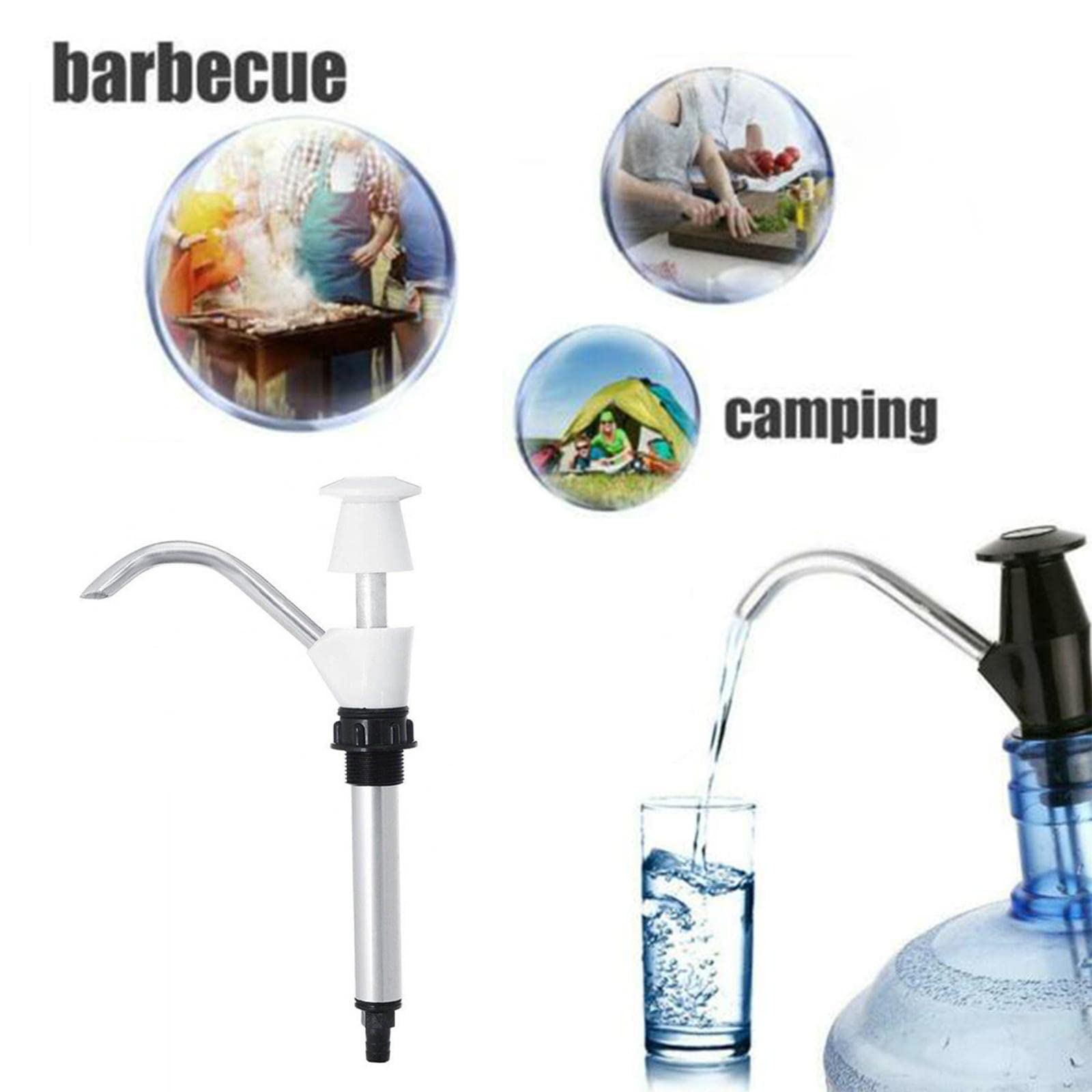 LeGDOr Manuelle Waschbecken-Wasser-Handpumpe, Pumpwerkzeug, Wasserhahn-Ersatzflasche für Wohnmobil-Anhänger, Camping, Grill, Boot, Fahrzeuge, weiß Baumarkt