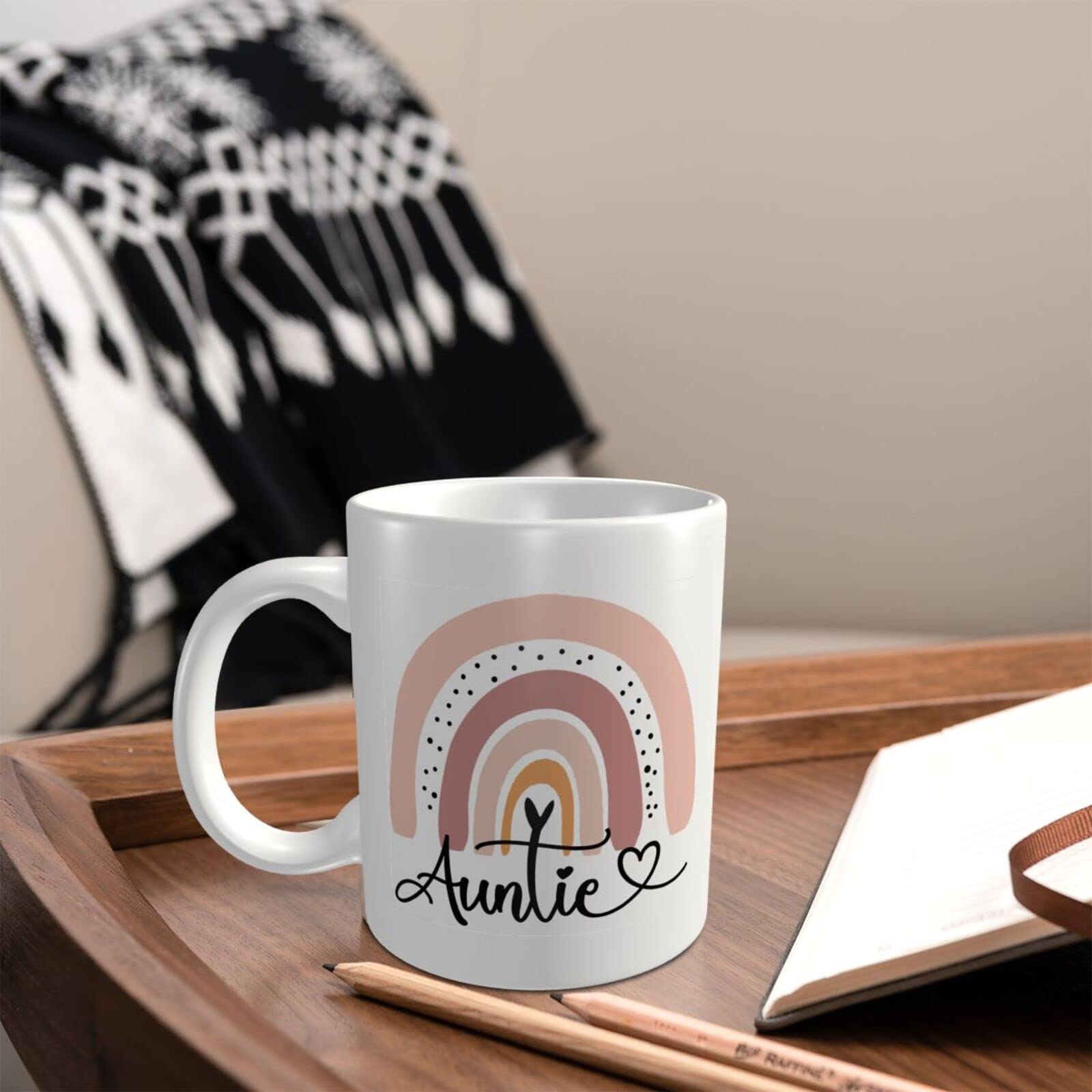 Amazon.com: Wisedeal Funny Auntie Coffee Mug - Birthday/Christmas Gift from  Niece/Nephew, Rainbow Art Ceramic Cup for Aunt, Cute & Unique Gift, 11 Oz  White Tea Cup for Favorite Aunts & Great Auntie :
