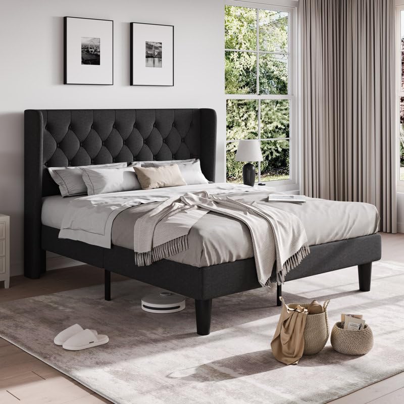 VINTAGE VOGUE Modern Upholstered Queen Size Bed – Premium Fabric Cot for Your Stylish Bedrooms, Living Room & Home (Queen, Aubree) (B0D9BS9QGN) Amazon Price History, Amazon Price Tracker