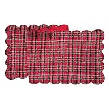 C&F Home Red Plaid Table Cotton Rectangular Table Runner Table Runner Red