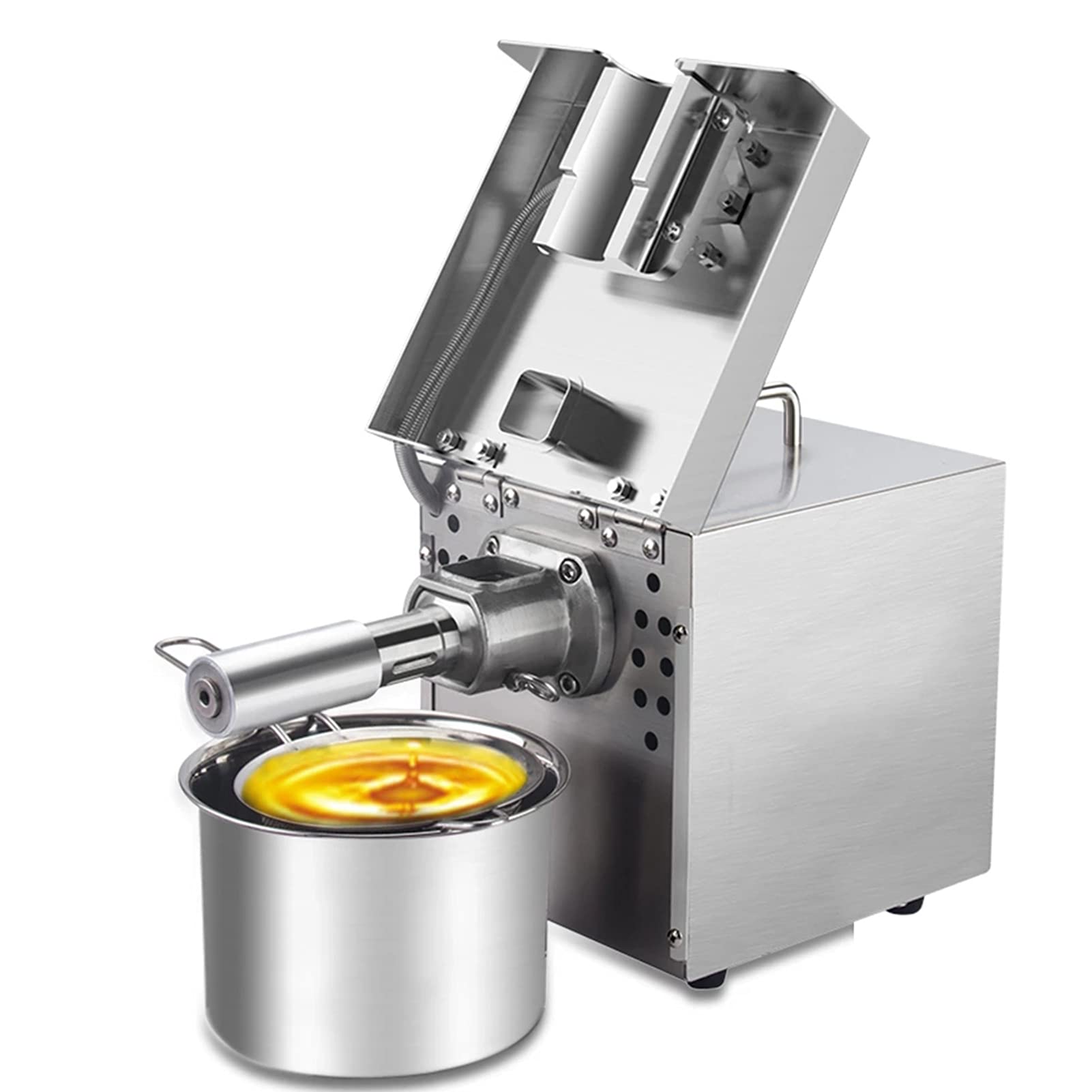 MYUYEE Oil Press Machine, Automatic Oil Extractor With Automatic Constant Thermostat, Stainless Steel Cold/Hot Oil Expeller, For Nuts Walnut Linseed Almond Rapeseed Sesame