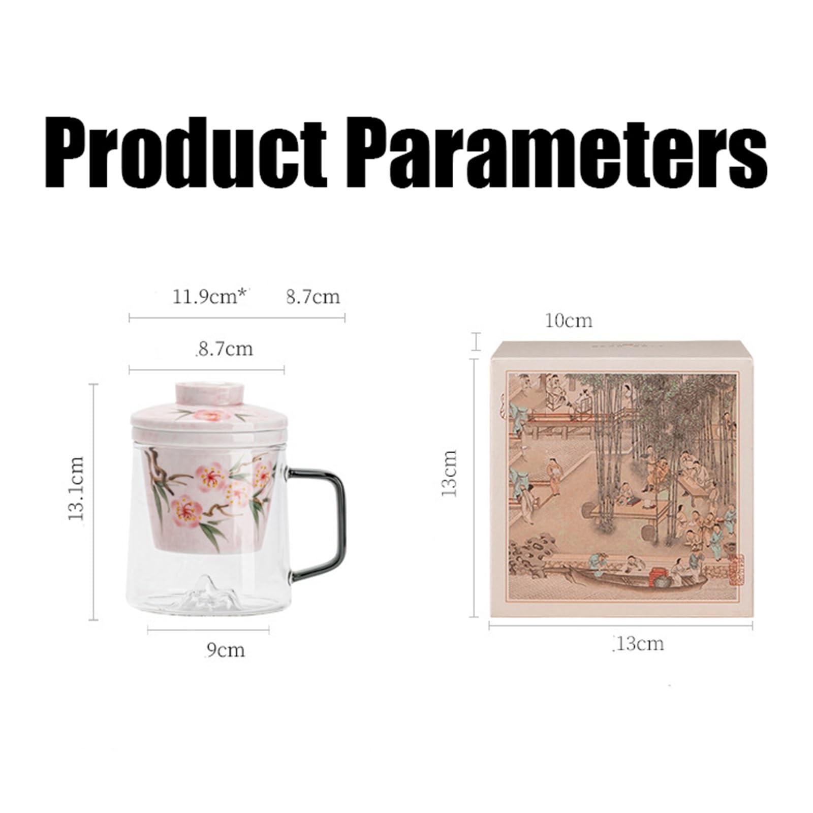 Tasse à thé en céramique avec filtre à infuseur amovible et couvercle assorti, tasse à café en céramique for thé en vrac, verres quotidiens unisexes adaptés comme cadeau