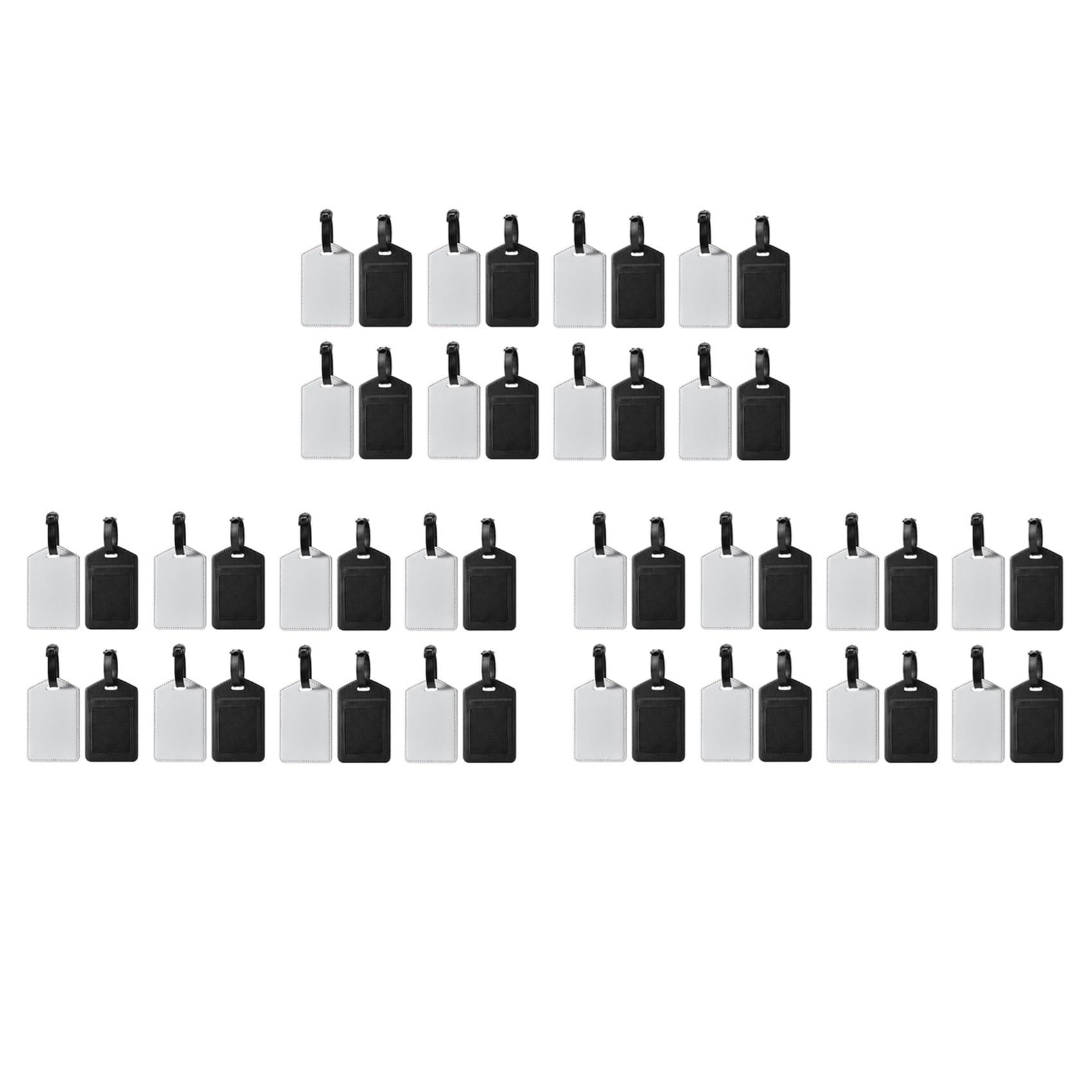 60Pack Sublimation Blanks Etykiety do Bagażu PU Skórzane Etykiety do Toreb Termotransferowych do Walizki Podróżnej Uchwyt na Torby Sportowe