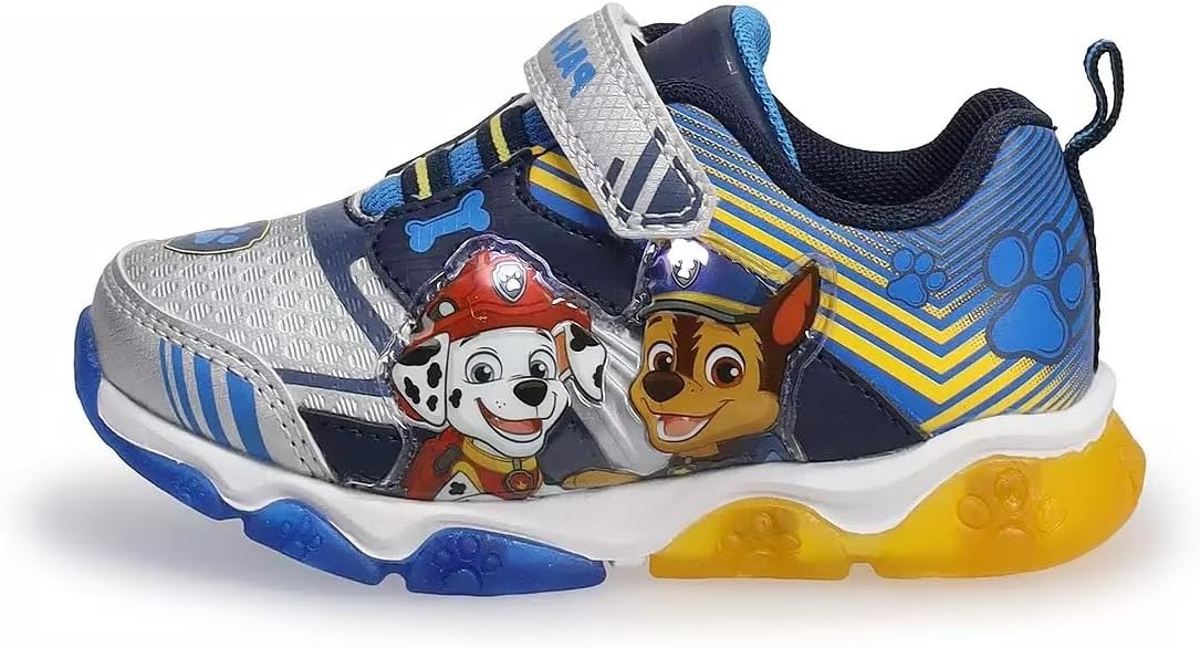 Nickelodeon Boy's Paw Patrol Chase and Marshall Light Up Sneakers (Blue/Navy, Numeric_7)