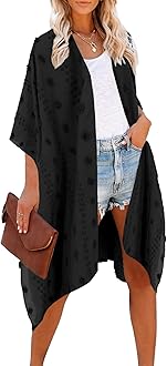 Moss Rose Women's Swimsuit Cover up Beach Kaftan for Bathing Suit with Floral Pattern