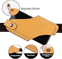 Vista 4 de Gentlestache Funda de cuero para teléfono, soporte de teléfono para cinturón, fundas para teléfono celular, bolsa de cuero para cinturón con botón