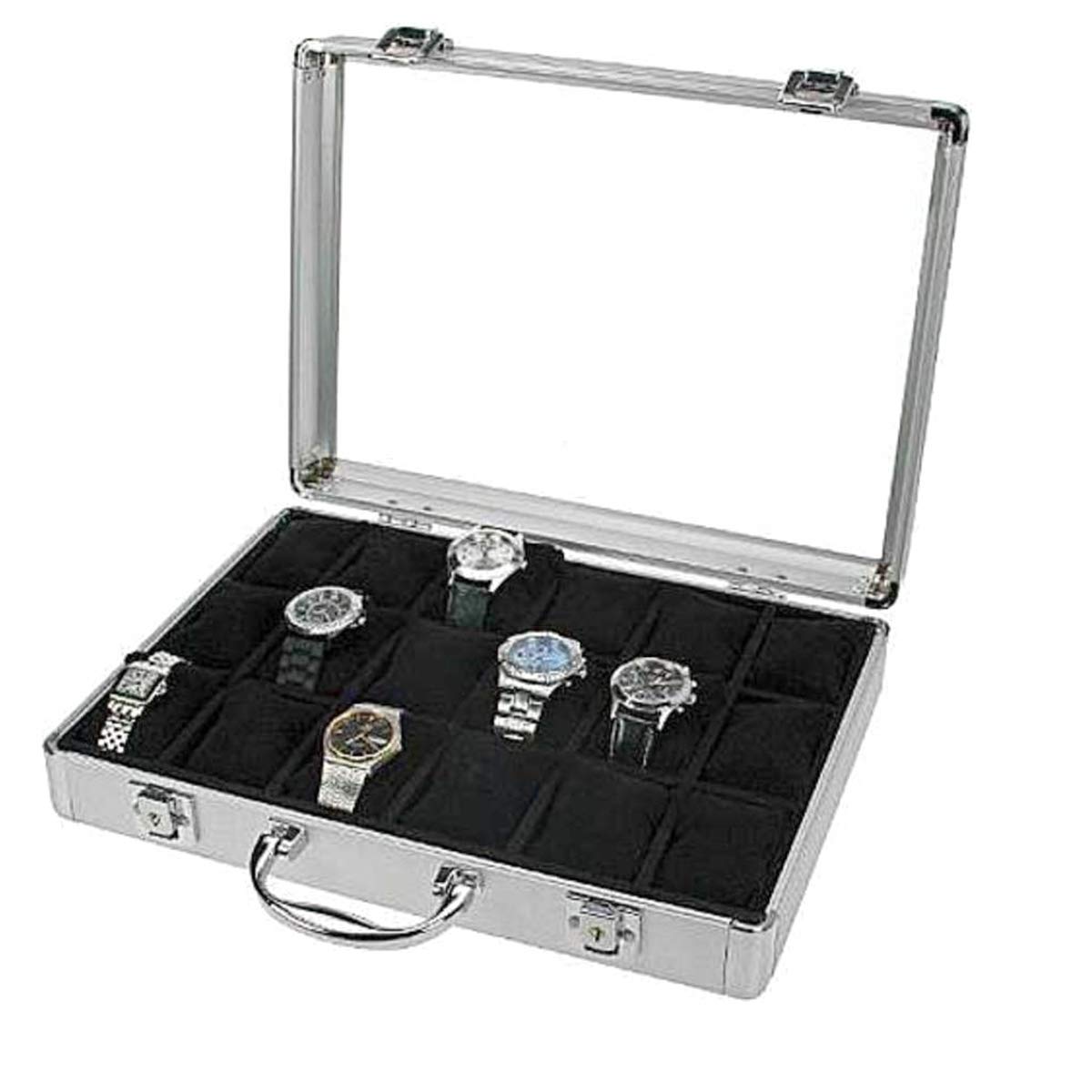 Valigetta porta 18 orologi S1 Deluxe® COLLECTOR X NERO in alluminio