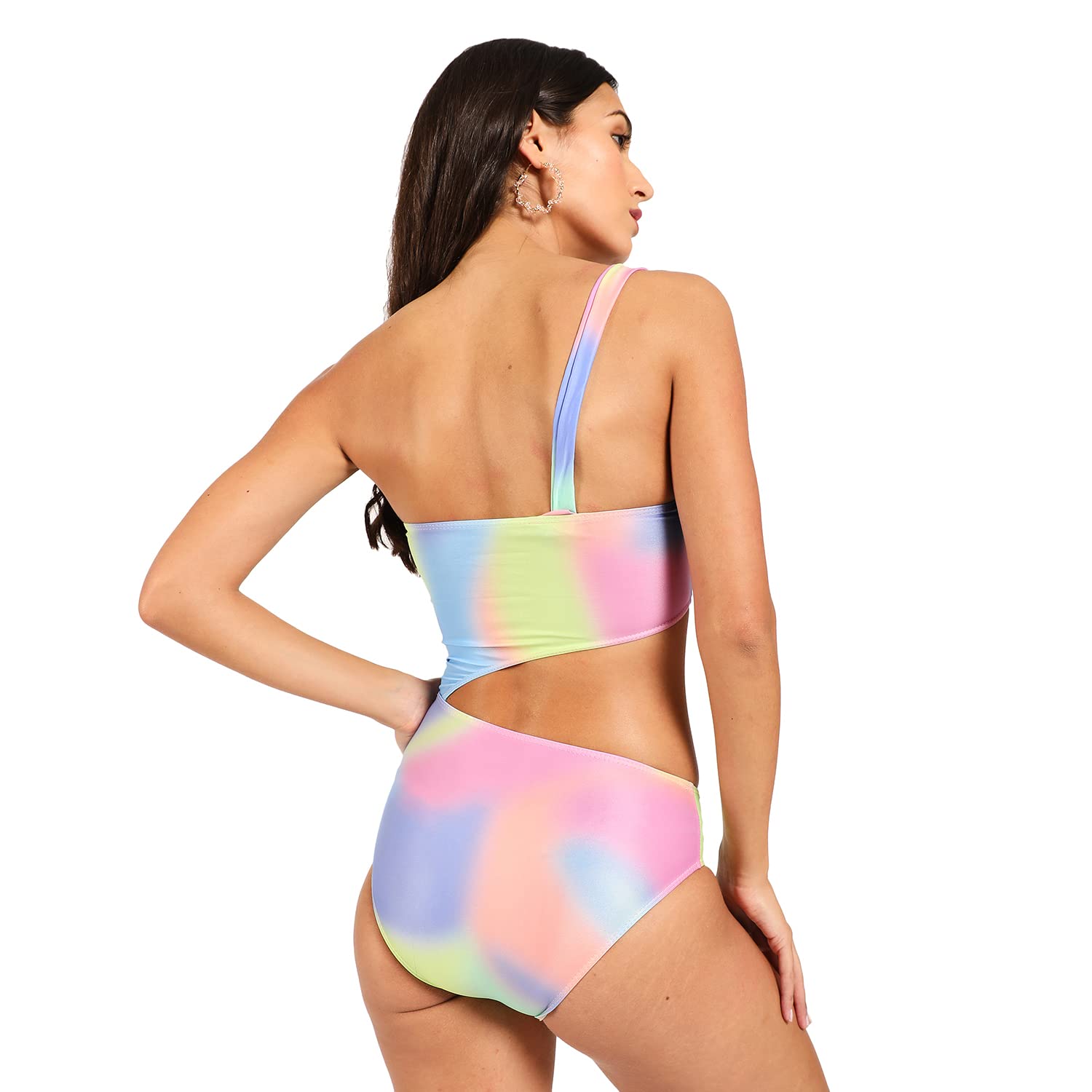 Haute Sauce Polyester Solid Multicolour Cut Out Swimsuit for Women, Beachwear, Women's Clothing, Western, Swimwear, Swimming Costume for Ladies, Bikini, Beach Dress, Stylish 2