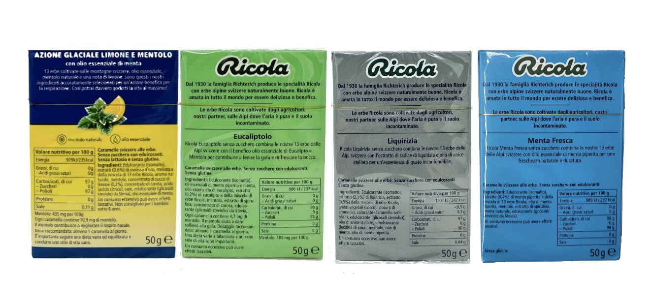 Kit de novedad – caramelos de hierbas sin azúcar en muchos sabores surtidos (20 estuches)