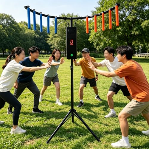 Juego de atrapar palos reflejos con trípode de altura regulable para la diversión familiar 6