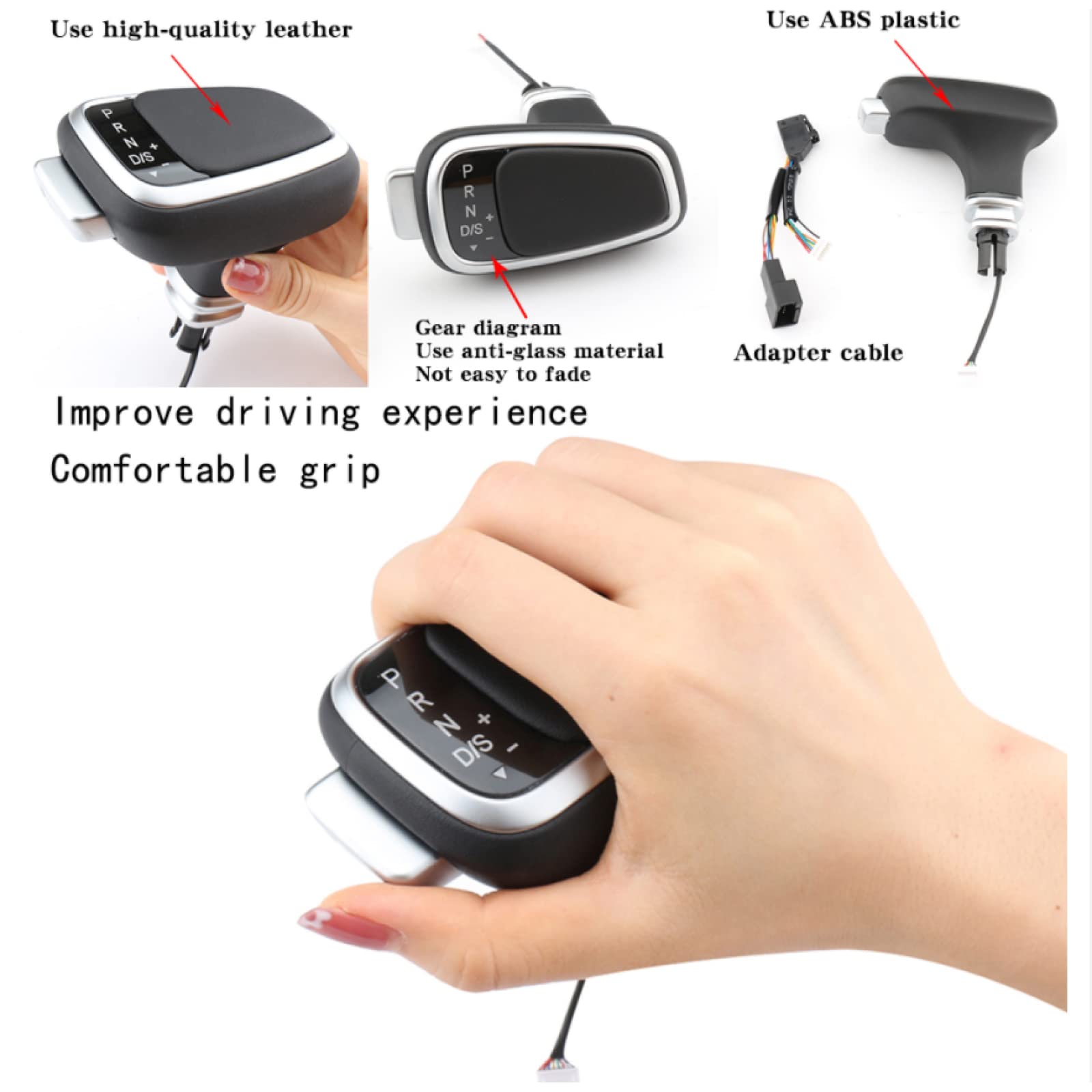 Perilla de Cambio de Marchas automática para Coche, manija de Palanca de Cambios, para Audi Q7 2006 2007-2011 2012 2013 2014 2015 2016, Volante a la Izquierda