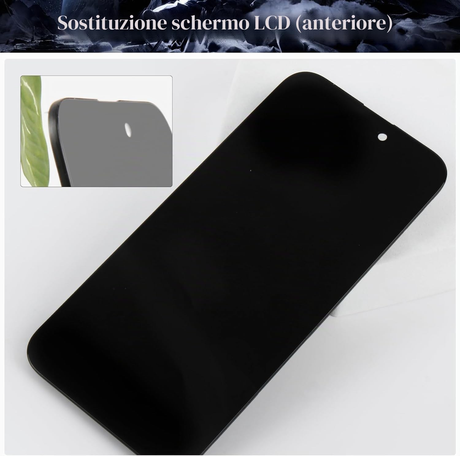 Schermo LCD TFT per iPhone 14 Pro Max per iPhone 14 Pro Max Sostituzione dello schermo A2894 A2893 A2895 Digitizer Touch Screen Assembly Kit di riparazione (nero, senza cornice)