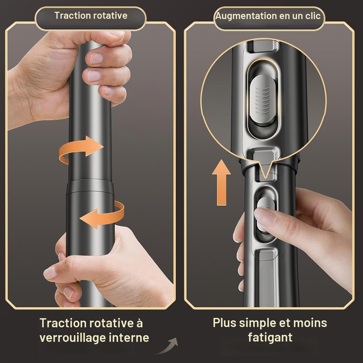 1 Barre Extensible à Rideau 240-310CM 330-400CM, Tringle à rideau télescopique extensible Sans Percage pour salle de bain, placard et jardin, Ø32mm(Noir,330-400cm)