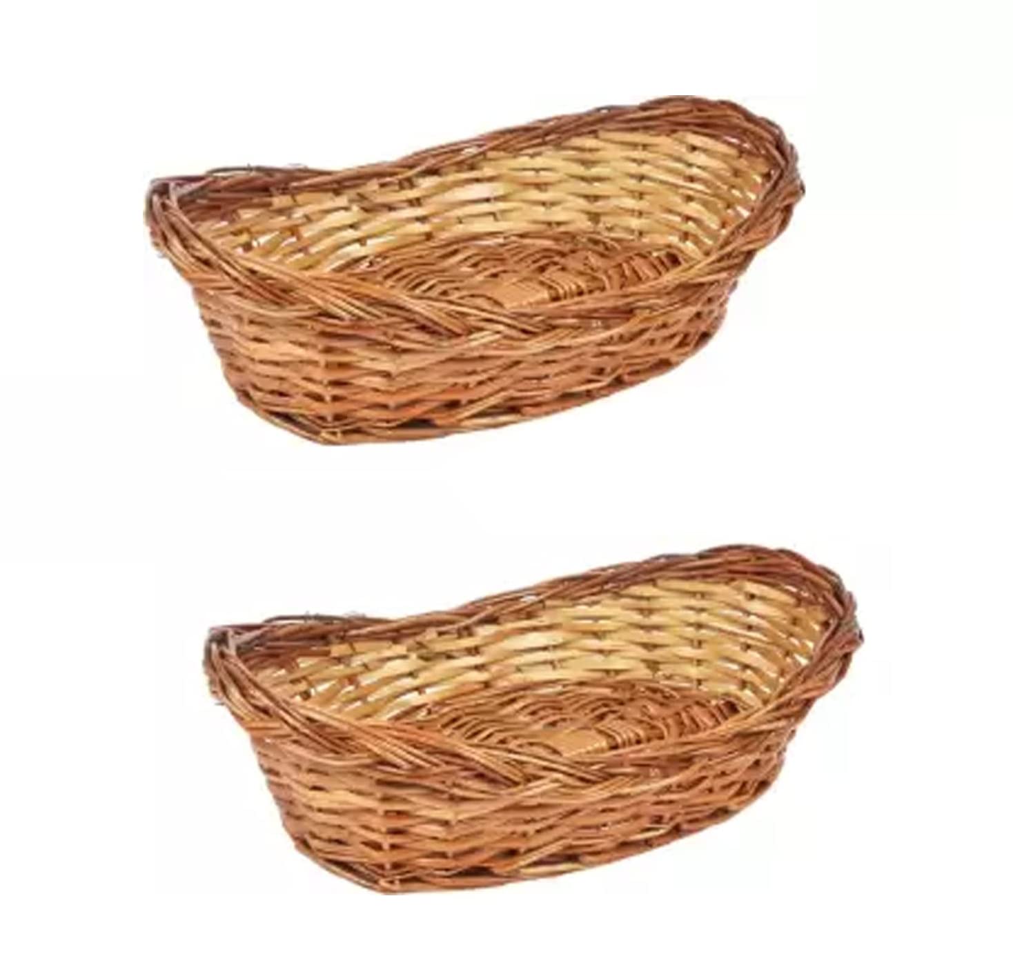 3A Featuretail Multipurpose Cane Basket for Kitchen Use Wood Fruit & Vegetable Basket, Flowers basket, Gift Packing (9InchX6Inch 2pc Set, Oval Shape Cane Basket) (B0B8X4V1S4) Amazon Price History, Amazon Price Tracker