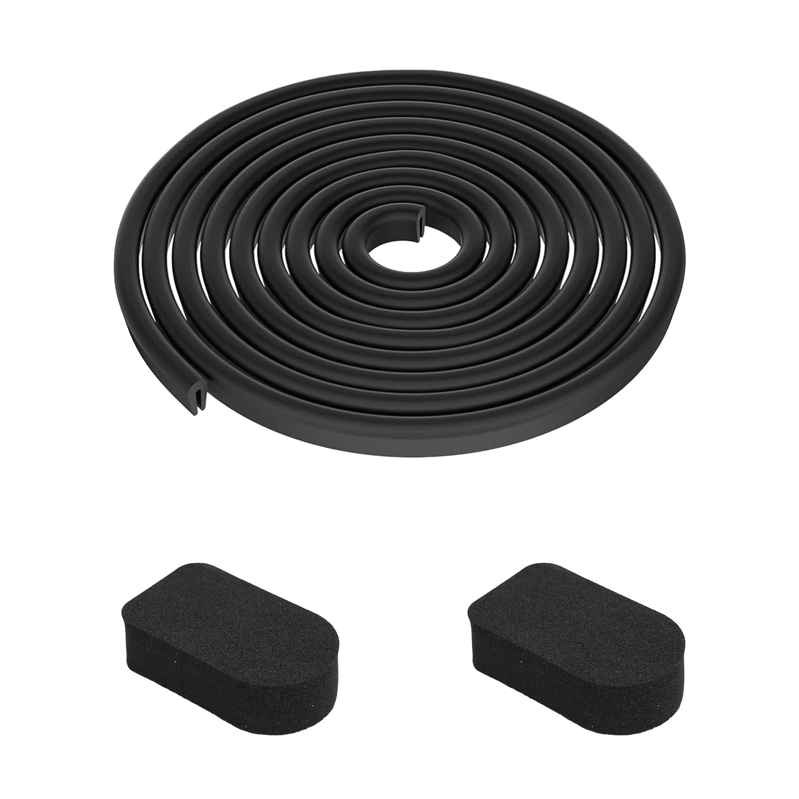 Basement Door Weatherstrip Kit (Only Include 2PCS Cap Seal Pad and 1PCS 22.3FT U Shaped Gasket) Compatible with Bilco Basement Doors, Door Seal Kit Five Year Free Replacement