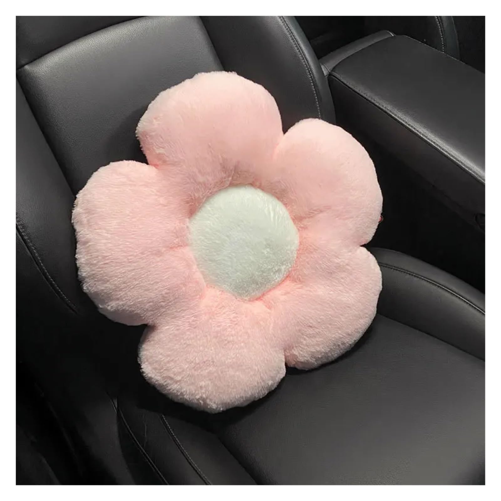 Fiore di peluche rosa carino cuscino for la vita dell'auto poggiatesta for auto cuscino di protezione del collo cuscino dello schienale del sedile anteriore posteriore vestito da ragazza(1pc rear cush