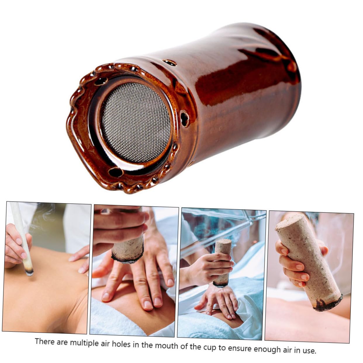 Beaupretty Facial Massage Pot Moxibustion Device Trigger Point Tools Portable Moxa Burner for Face Neck Abdomen