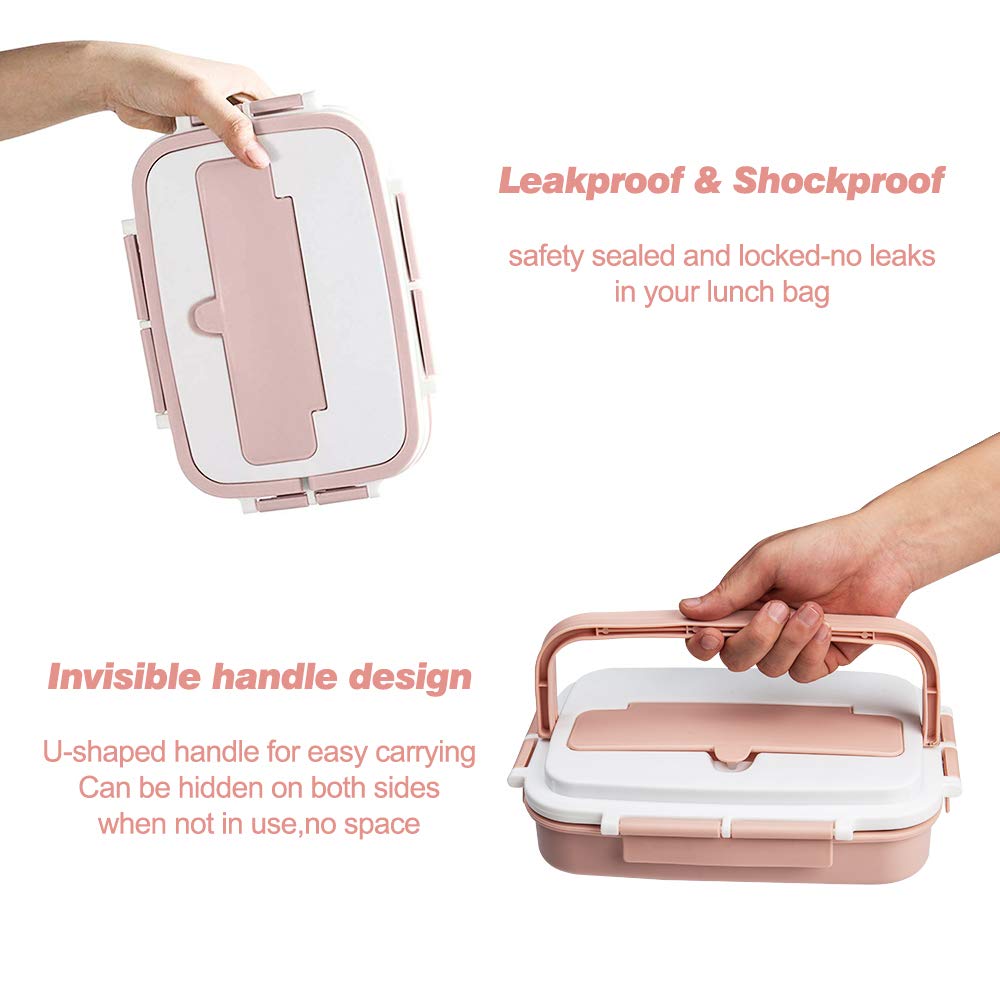 Besthls Bento Box, Lunch Box 4 Compartment 304 Stainless Steel Lunch