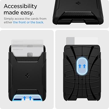 Spigen MagSafe Destekli Cüzdan Rugged Armor 2 Mag Fit (3 Kartlık) Siyah - AFA07150 (Spigen TR Garantili)