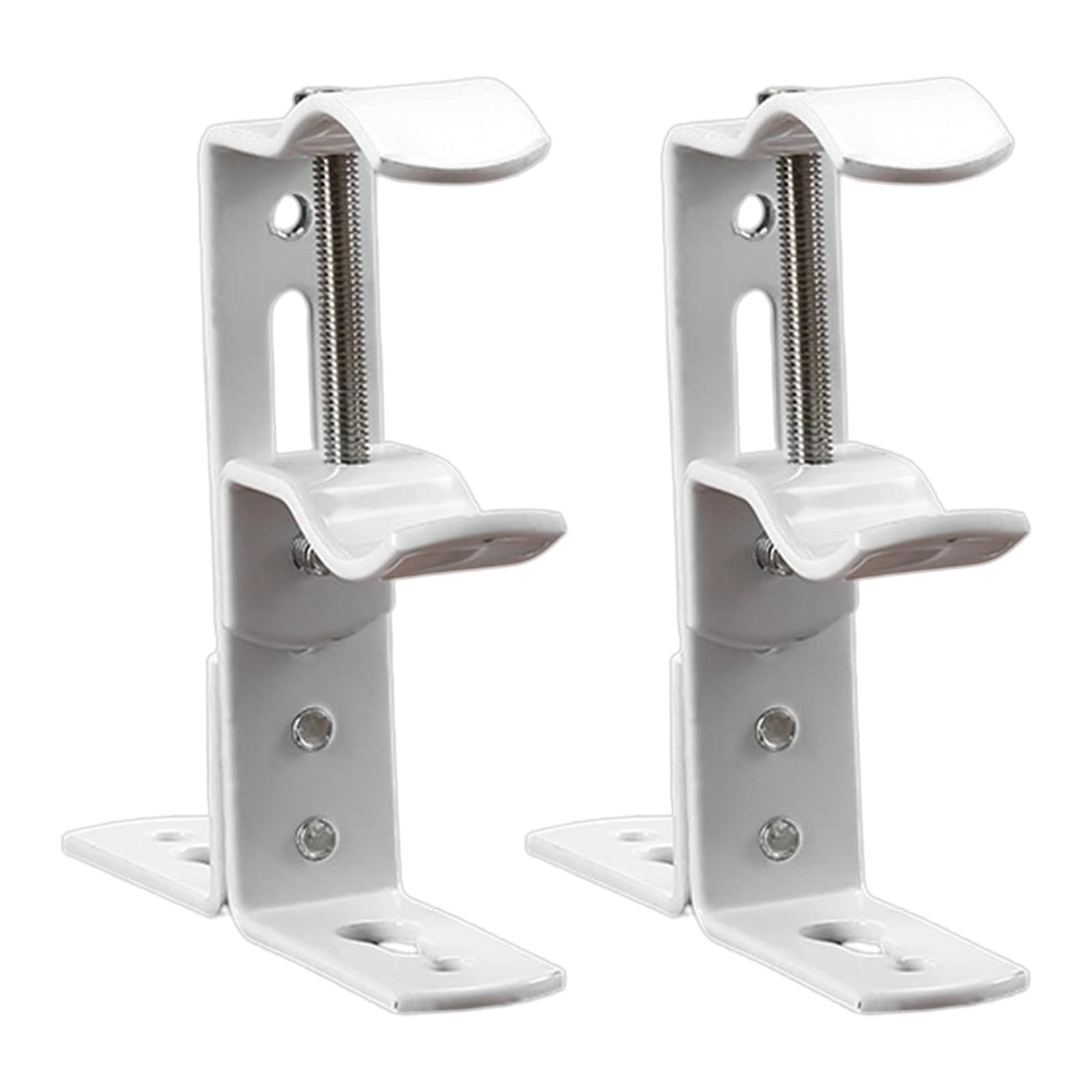 Hsyzygian Of 2 Stainless Steel Curtain Rod Bracket Rustproof Design for Home Decorating and Window Modifiable Curtain Rod Parenthesis