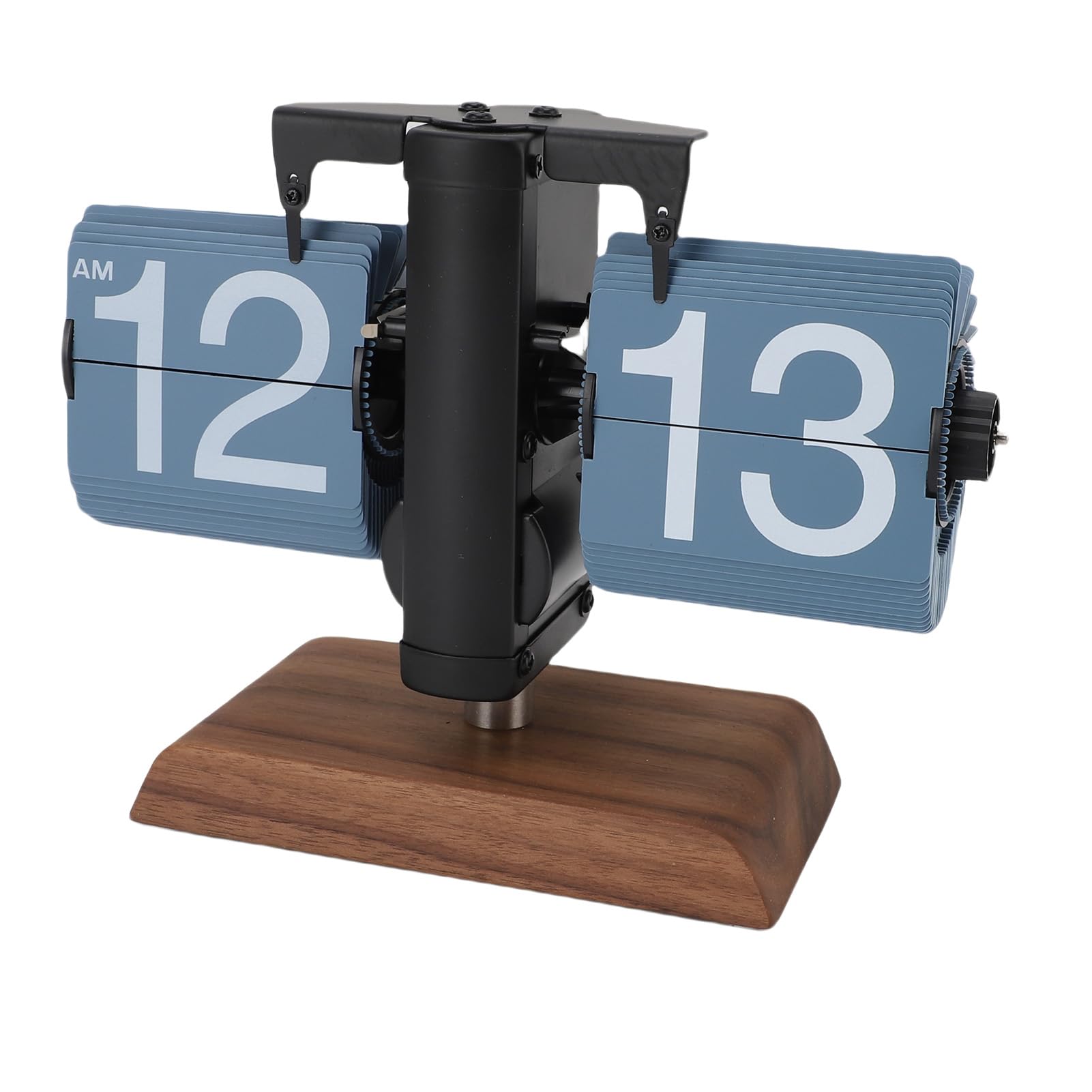 Pissente Reloj Digital Abatible con Pilas, Base de Madera de Acero Inoxidable, Reloj de Escritorio Fácil de Leer para Sala de Estar, Oficina, Estudio, Artículo de Colección, Acero Inoxidable 304,