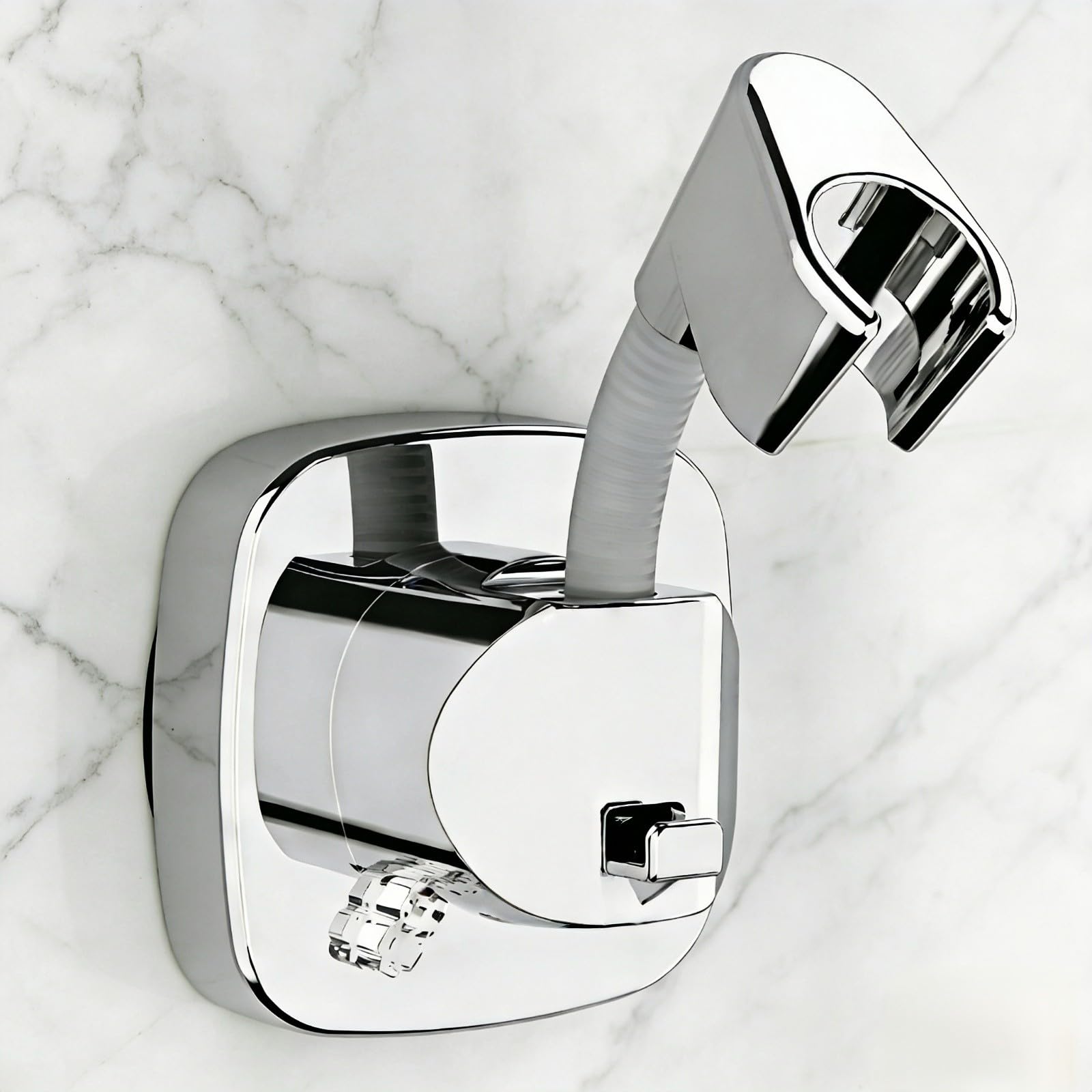 360° Swivel Shower Head Holder with Strong Removable Suction Cup | 10kg Load Capacity, Tool-Free Installation in Seconds Removable and Rustproof Shower Bracket with Chrome Polished for Bathroom