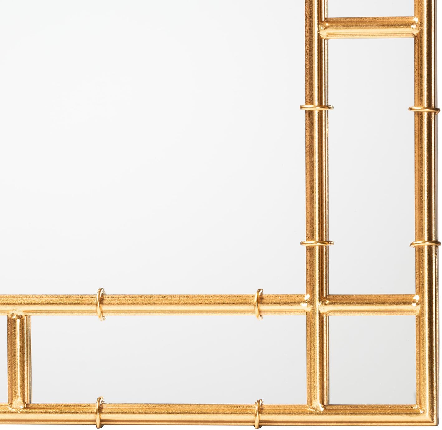 Baxton Studio Bedivere Modern Glam and Luxe Antique Goldleaf Metal Accent Wall Mirror