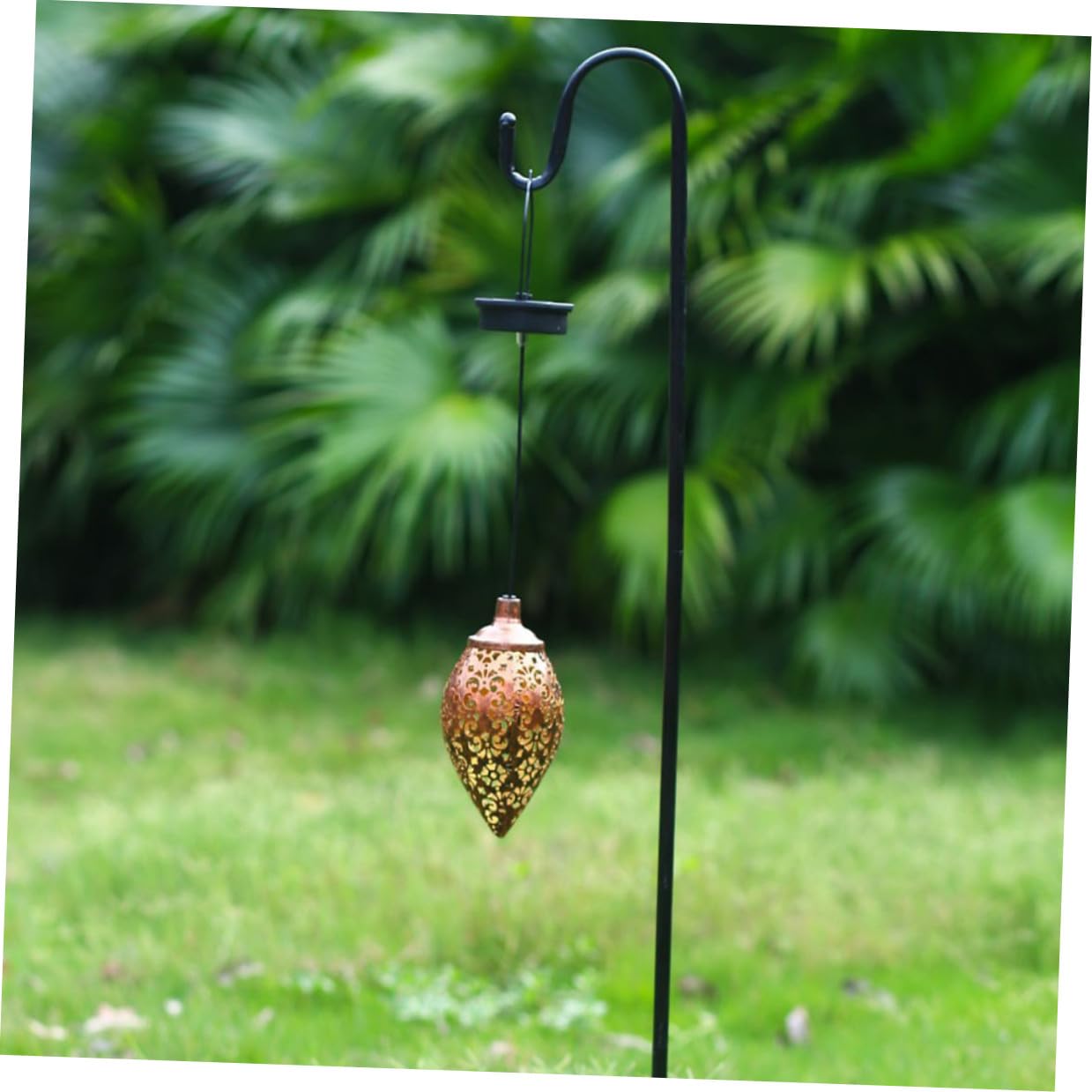 GLEAVI 3 Stück Robuste Hirtenhaken aus Eisen 96cm für Garten Blumenkörbe und Vogelfutterhäuschen Dekorative Erdungseinsteckhaken für Außenbereich