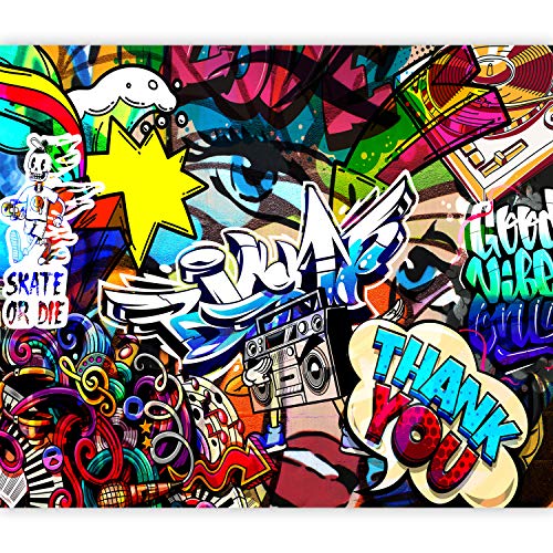 murando Papier Peint Adhésif Graffiti 392x280 cm Mural Décoration Feuille Autocollante Stickers XXL Poster Tableaux Muraux Tapisserie Photo Trompe l'oeil Street art i-C-0178-a-a