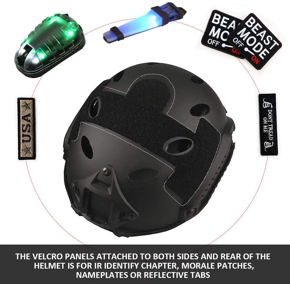 Casque Militaire SWAT Fast Airsoft Type PJ avec Visière et Lunettes NVG pour Paintball CS