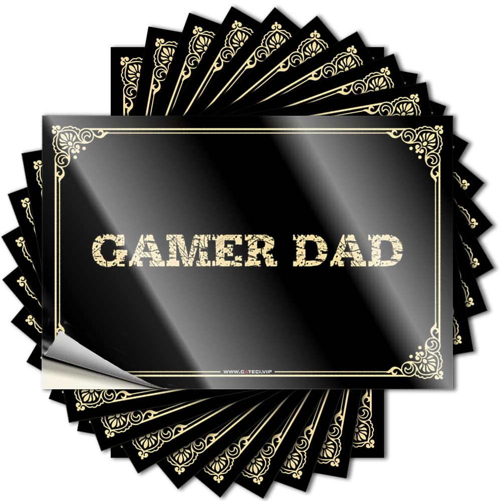 Fzfn Men's Colour Gamer Dad Laptop Cozy - Camper Decor Sticker Self Adhesive Sticker(12X18cm)