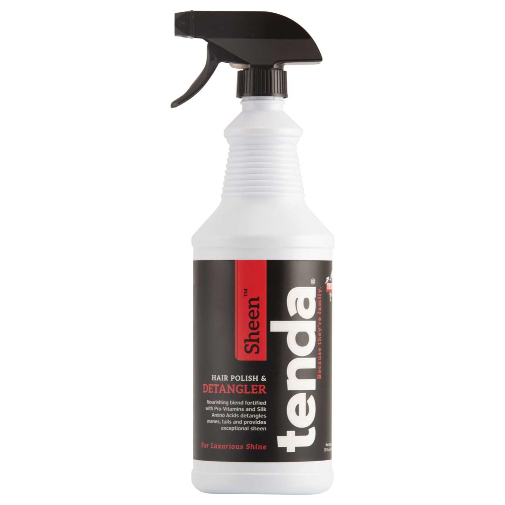 Tenda Sheen Hair Coat & Shine Detangler 32oz - Mane and Tail Detangler - Show Sheen and Horse Detangler