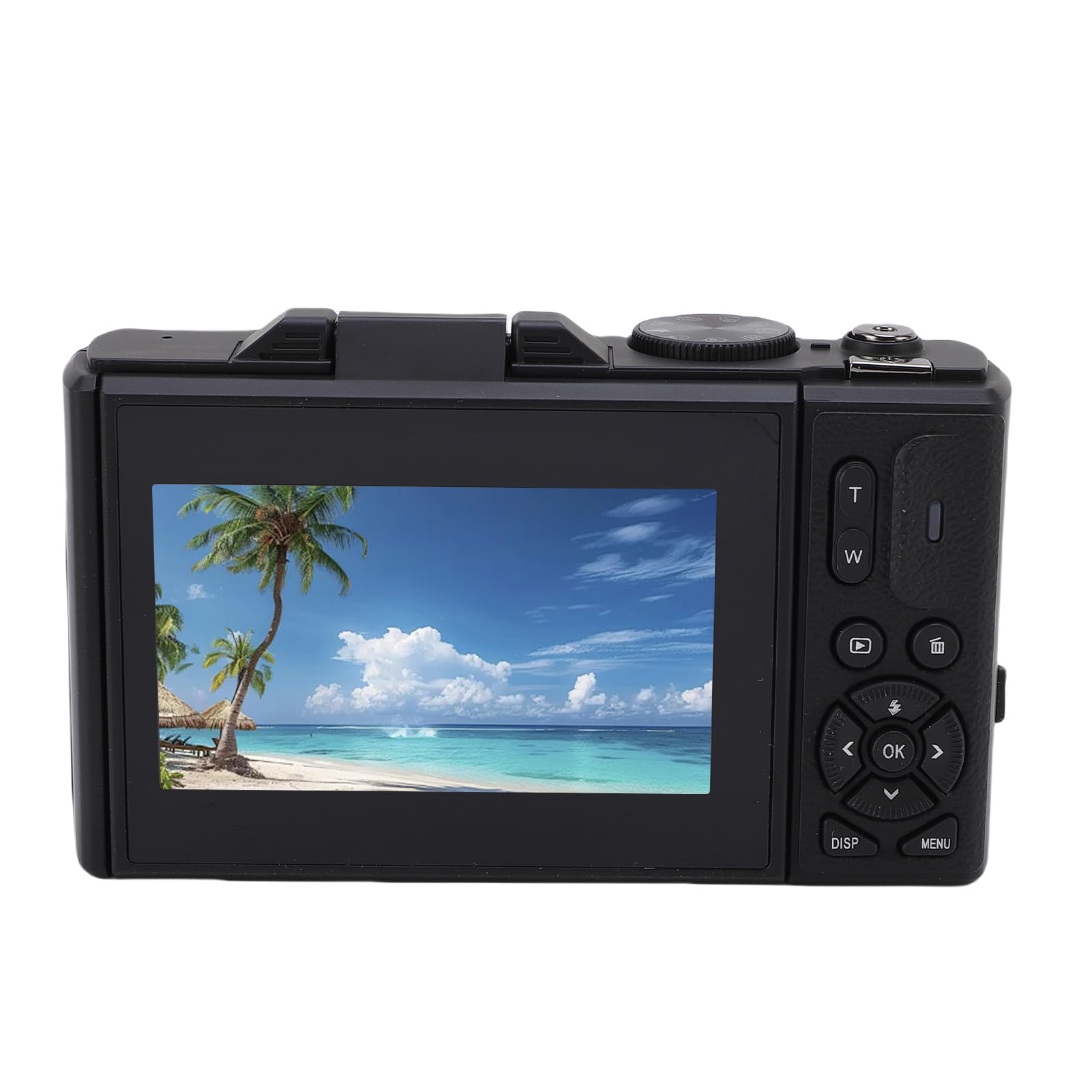 Camera Digitale 5k per Fotografia, Telecamera Vlogging WiFi da 75 MP UHD AutoFocus Videocamera a Spostamento 180 ° Schermo con Zoom 18x (BLACK)