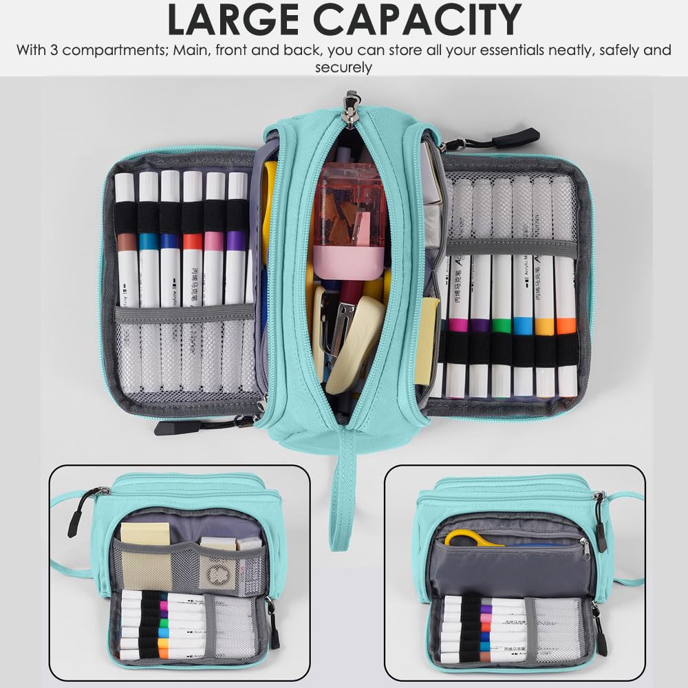 SharkByte Large Pencil Case for Girls Boys Big Capacity Pencil Cases Bag - Image 4
