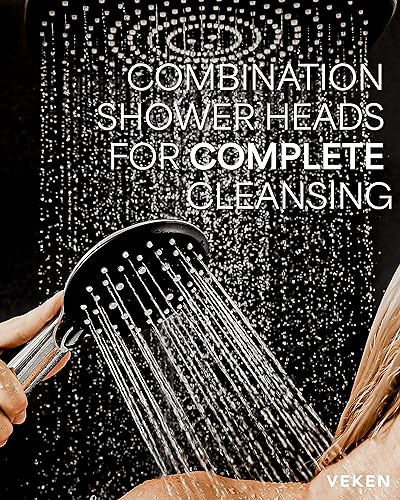 Veken SHC5V201 11.8 Inch Rectangle High Pressure Rain Shower Head Combo With Extension Arm- Wide Showerhead thumb #6
