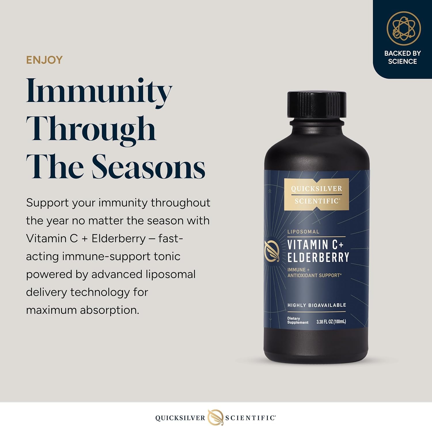 Quicksilver Scientific Liposomal Vitamin C + Elderberry, 100ml — Amazon image 3