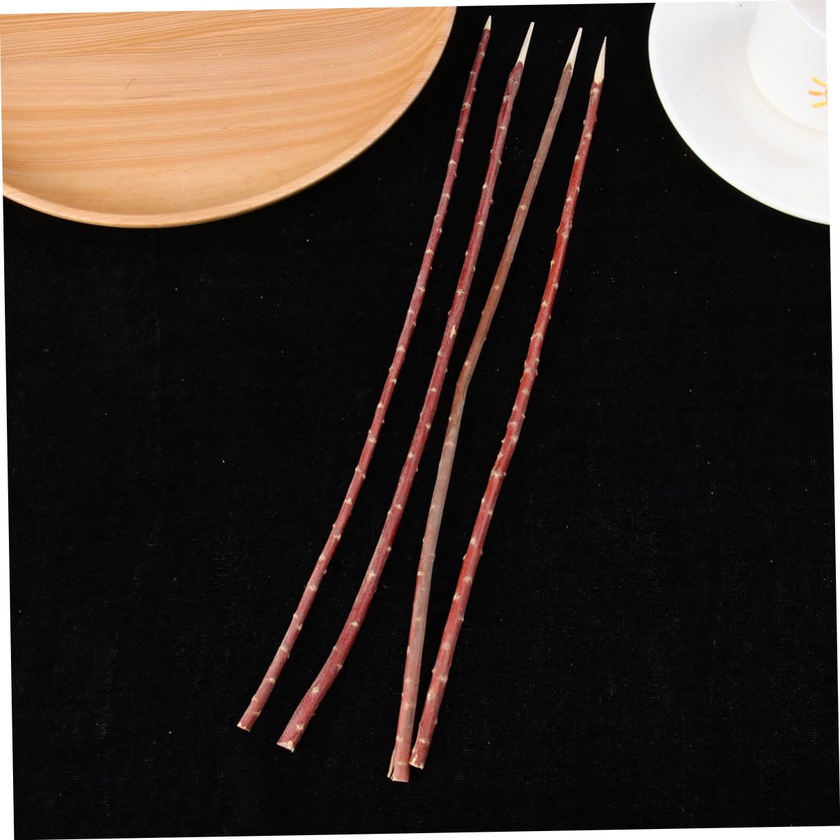 100 Pezzi Forchette Barbecue Legno Naturale Sicuro Pulito Legno Comodo Impugnare Carne Deliziosa Piccoli Negozi Barbecue All'aperto Pratica Famiglia
