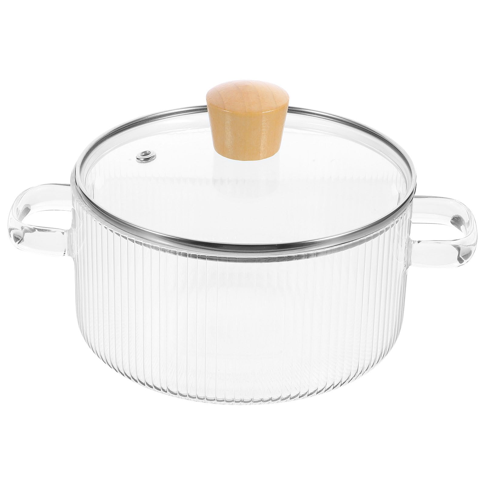 Marmite en verre haut de gamme motif rayé vertical Alipis
