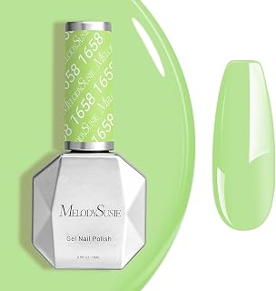 MelodySusie Light Green Gel Nail Polish,0.5fl oz Nails Soak Off UV LED Bright Apple Green Gel Polish Nail Art Manicure Salon DIY Nail Design Decoration at Home Gift for Women-1658